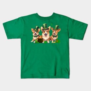 My Corgi Is My Lucky Charm St Patricks Day Kids T-Shirt